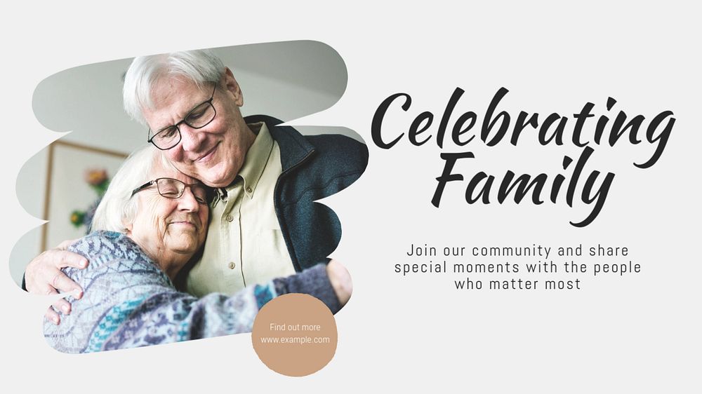 Celebrating family blog banner template, editable text