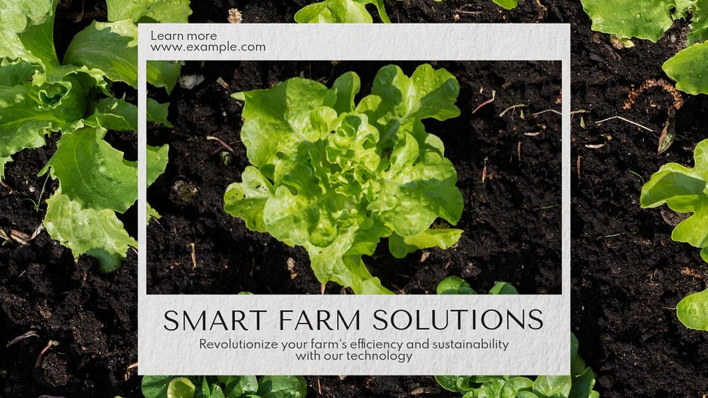 Smart farming blog banner template, editable text