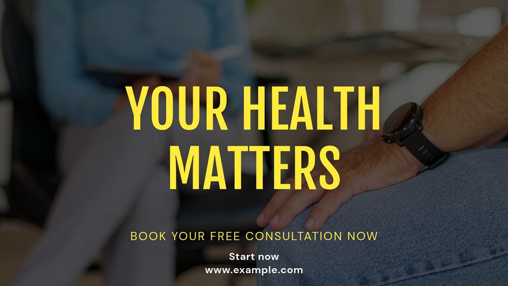 Your health matters blog banner template, editable text