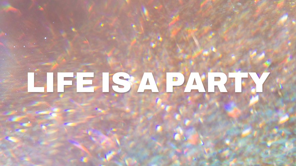 Life is party blog banner template, editable text