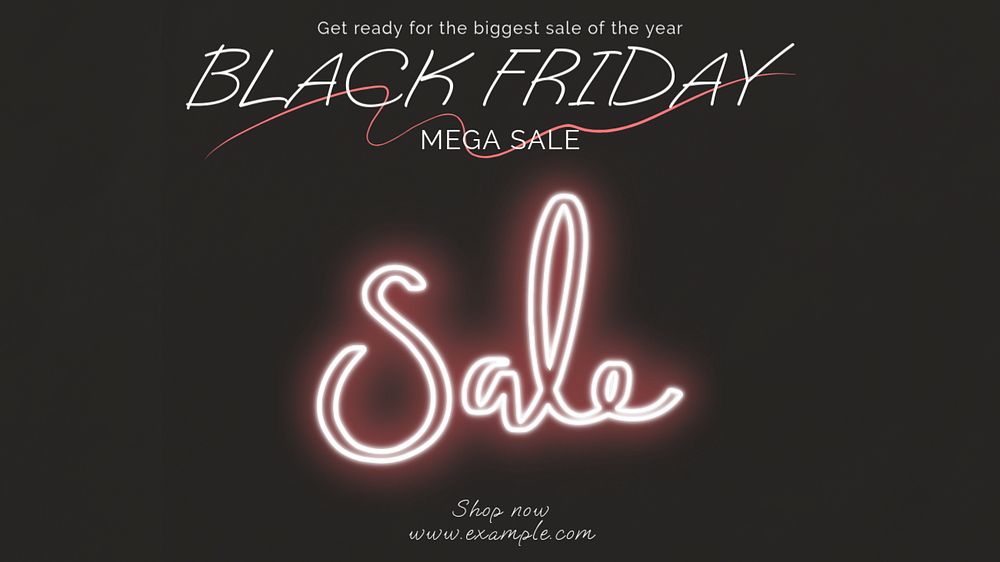 Black Friday sale  blog banner template, editable text