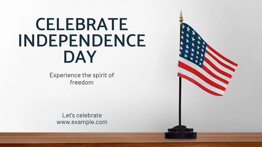 Independence day blog banner template, editable text