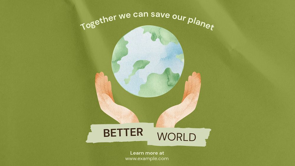 Better planet  blog banner template, editable text