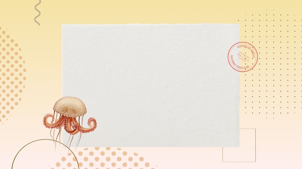 Vintage octopus HD wallpaper, editable  note paper