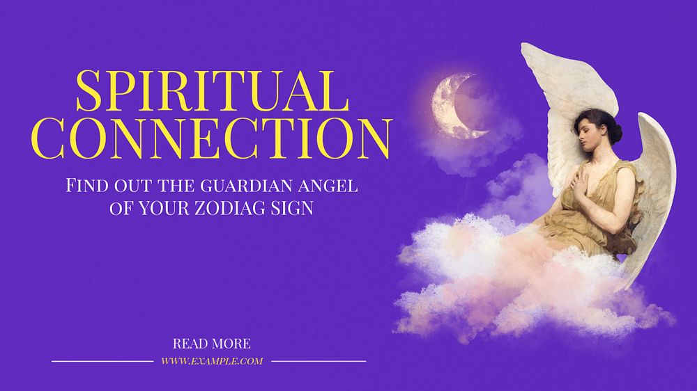 Spiritual connection  blog banner template, editable text