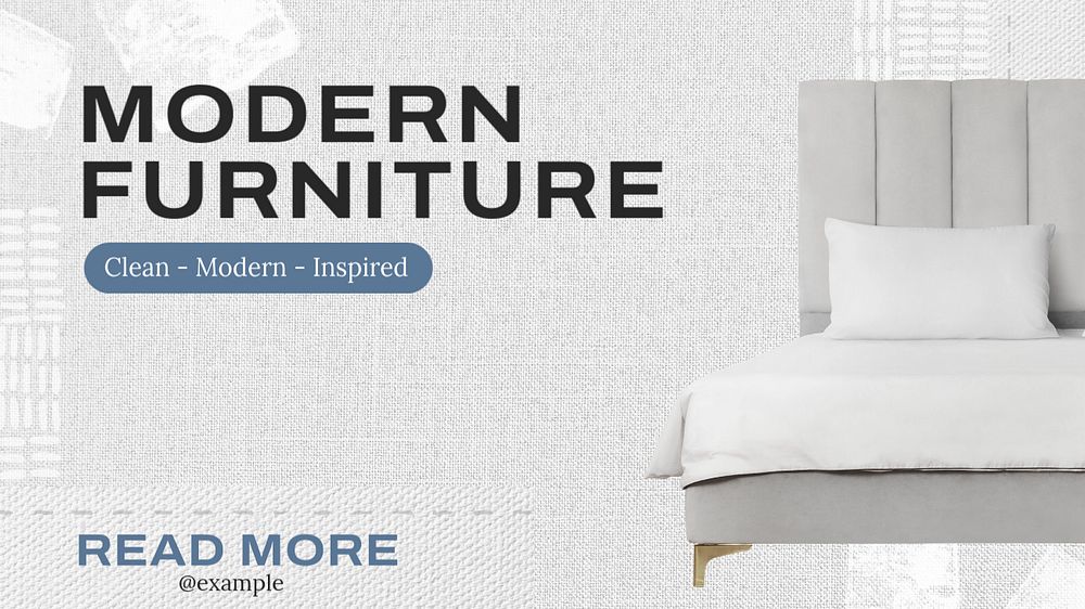 Furniture  blog banner template, editable text