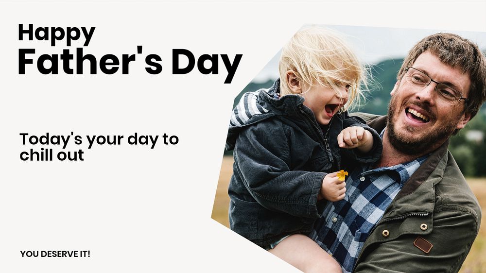 Father's day blog banner template, editable text