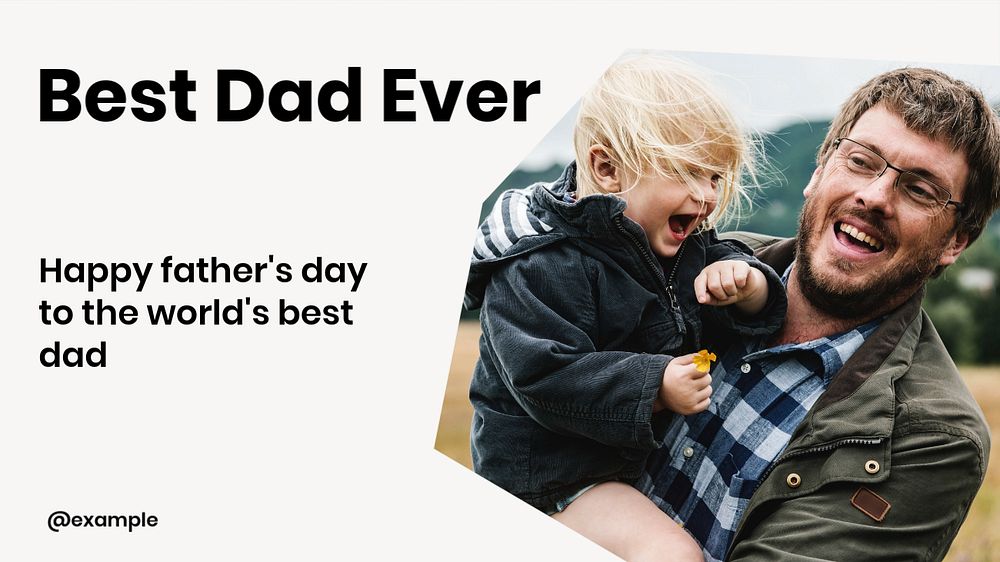 Best dad ever blog banner template, editable text