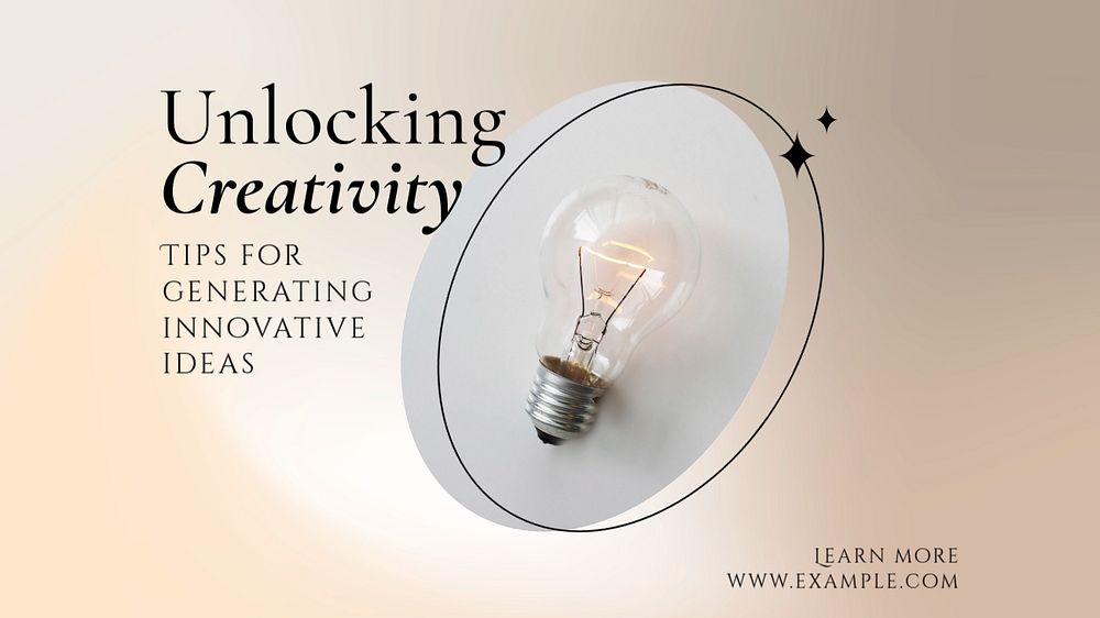 Unlocking creativity blog banner template, editable text