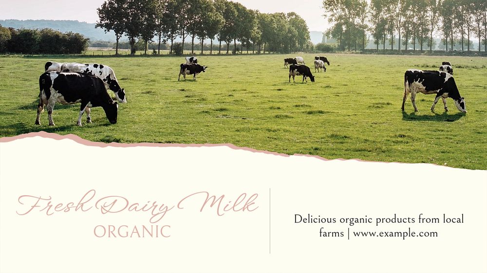 Dairy milk blog banner template, editable text