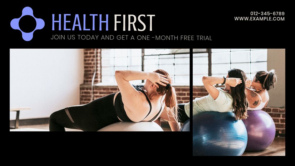 Health first blog banner template, editable text