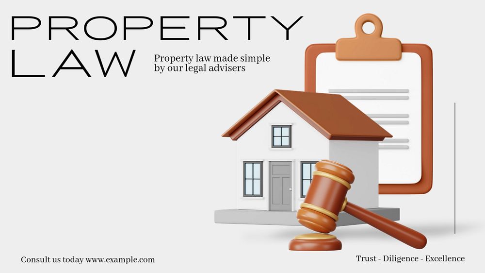 Property law  blog banner template, editable text