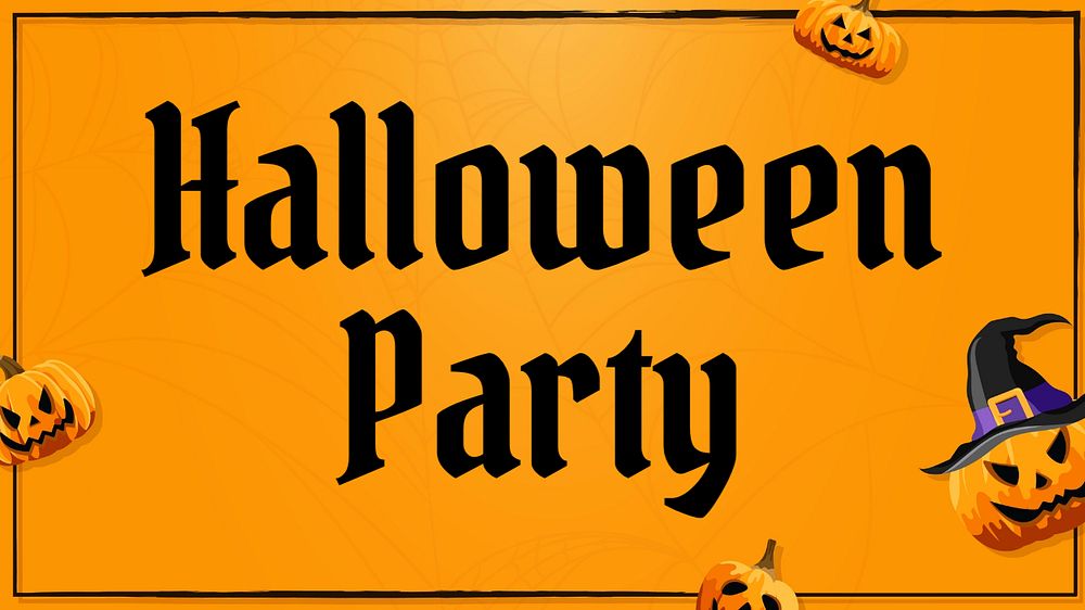 Halloween party blog banner template, editable text