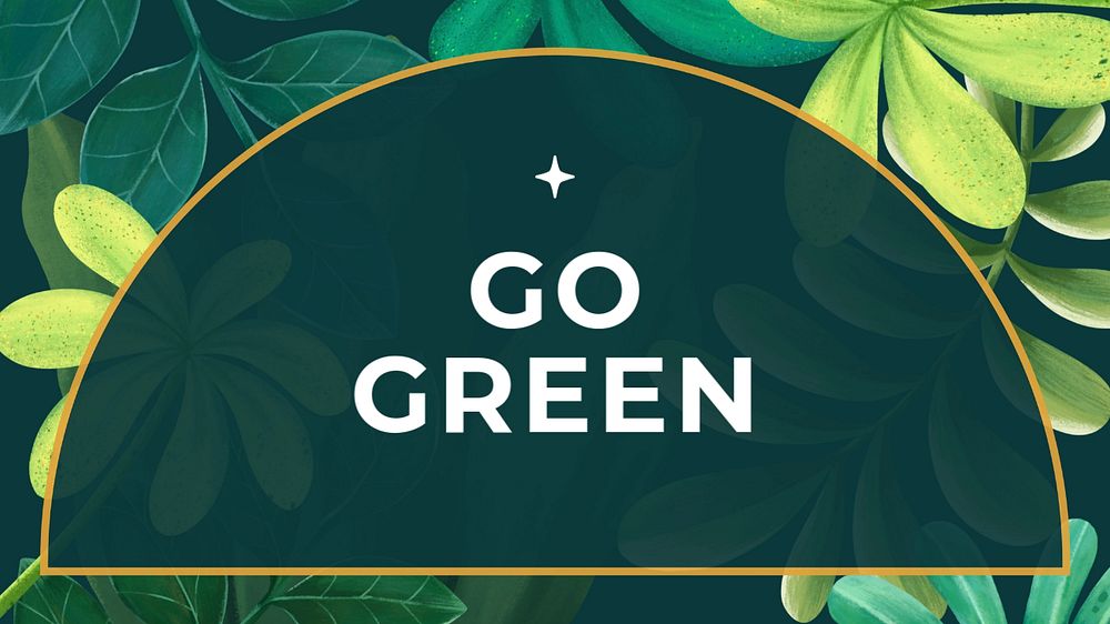 Go green blog banner template, editable text