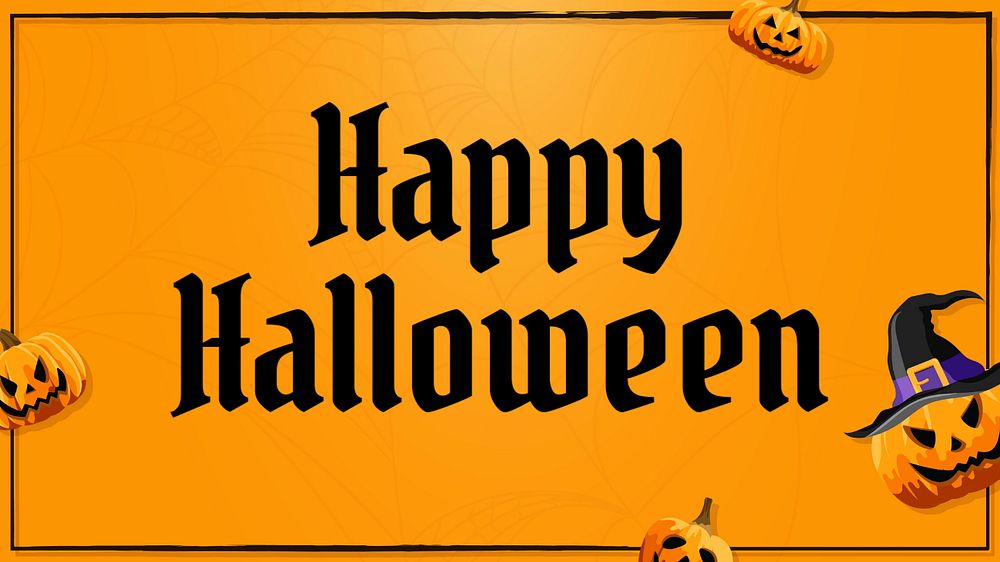 Happy Halloween blog banner template, editable text