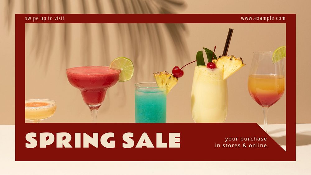 Spring sale  blog banner template, editable text