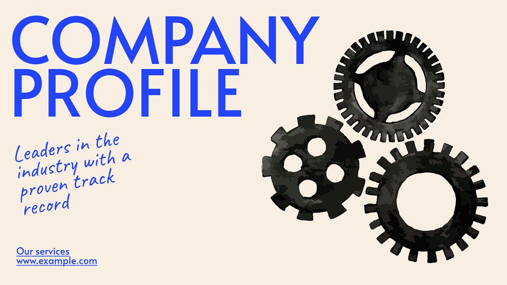 Company profile blog banner template, editable text