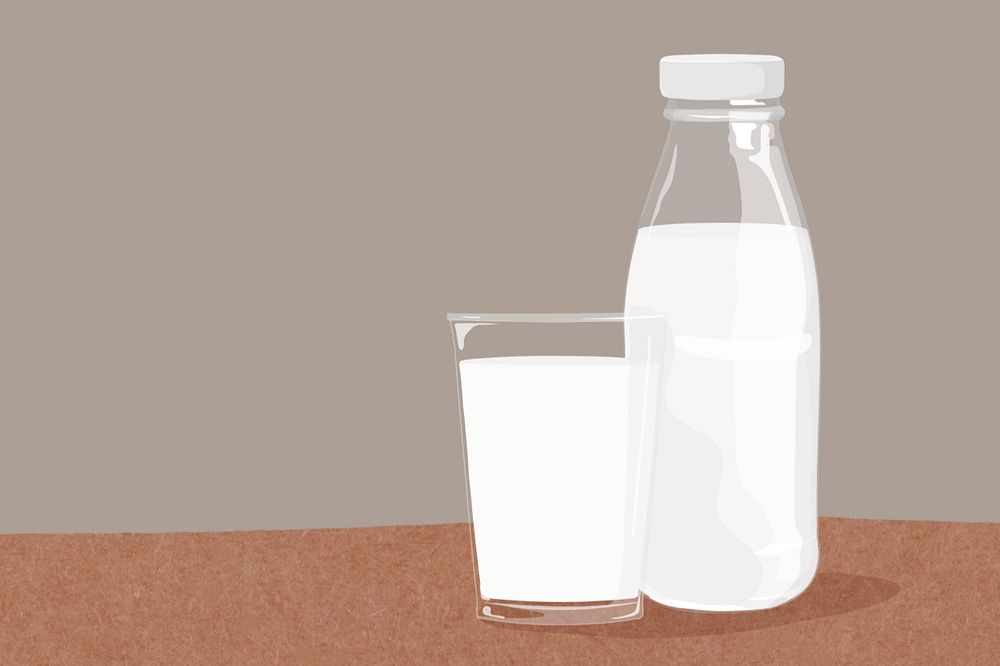 Milk bottle background, editable dairy product design