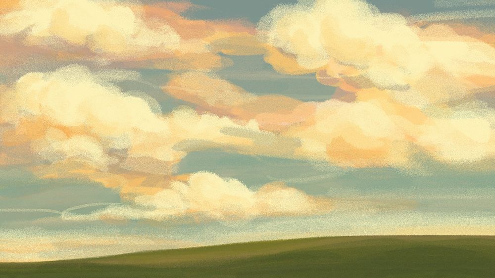 Editable cloud field desktop wallpaper