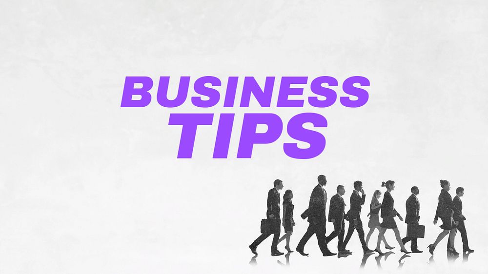 Business tips blog banner template, editable text