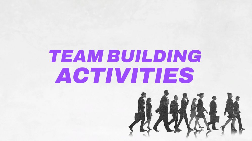 Team building activities blog banner template, editable text