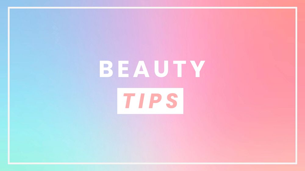 Beauty tips blog banner template, editable text