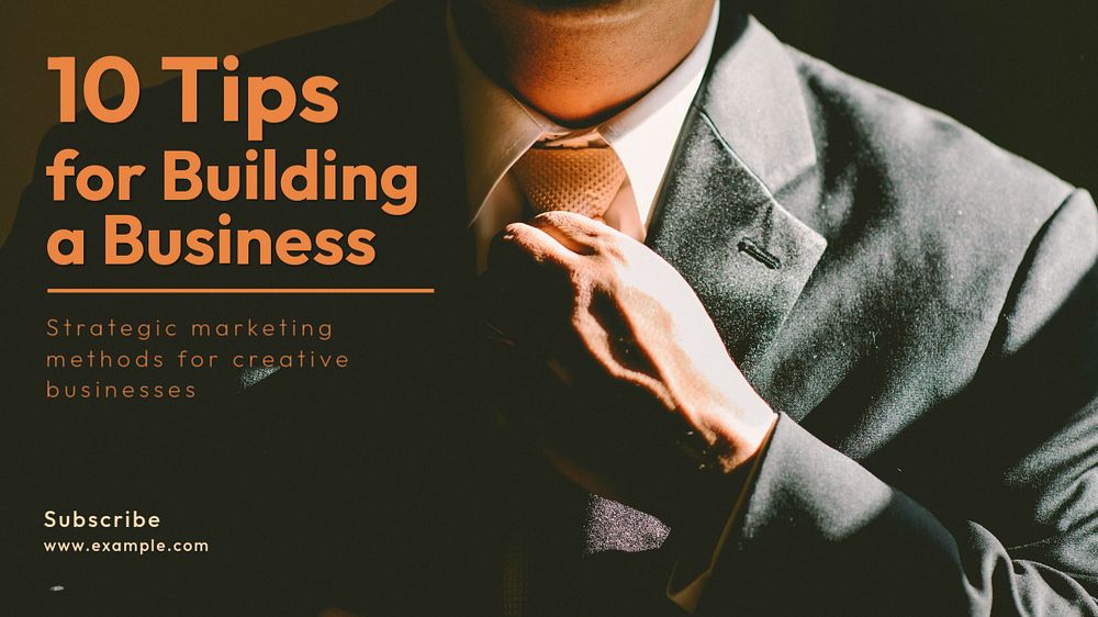 Building a business blog banner template, editable text