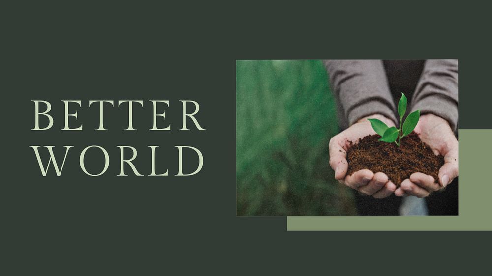 Better planet  blog banner template, editable text