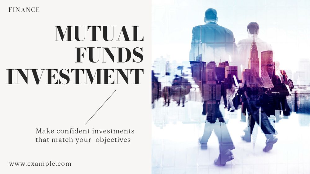 Mutual funds blog banner template, editable text