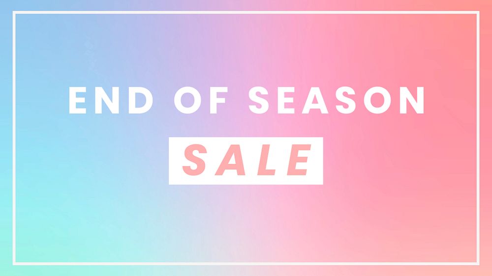 End of season sale blog banner template, editable text