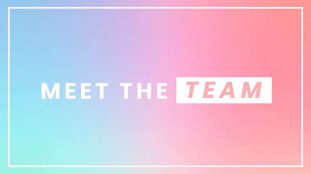 Meet the team blog banner template, editable text