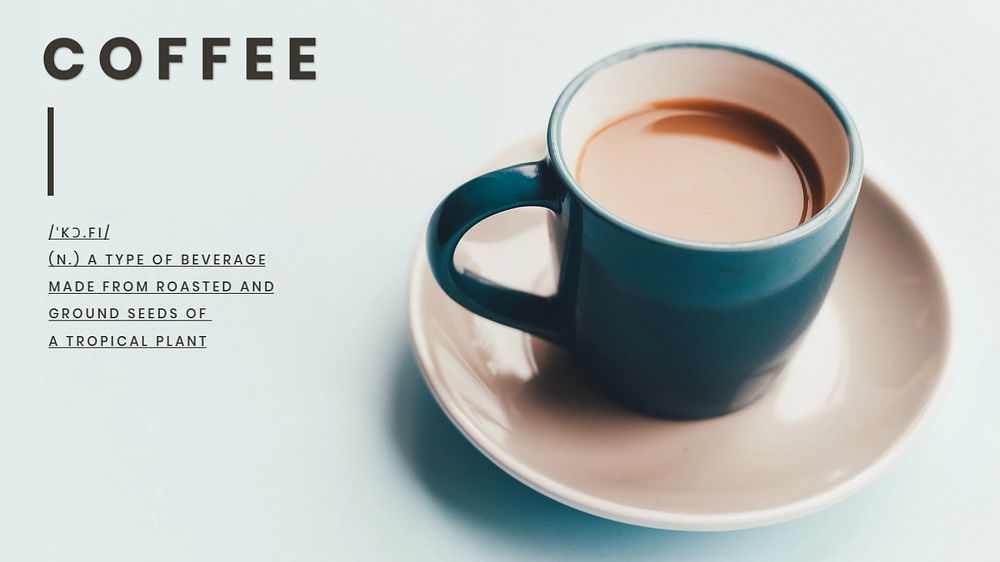 Coffee blog banner template, editable text