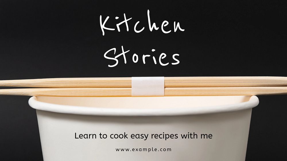 Kitchen stories blog banner template, editable text