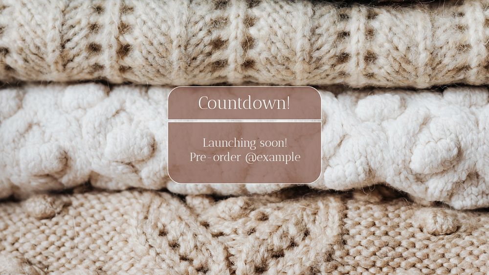 Countdown, new launch  blog banner template, editable text