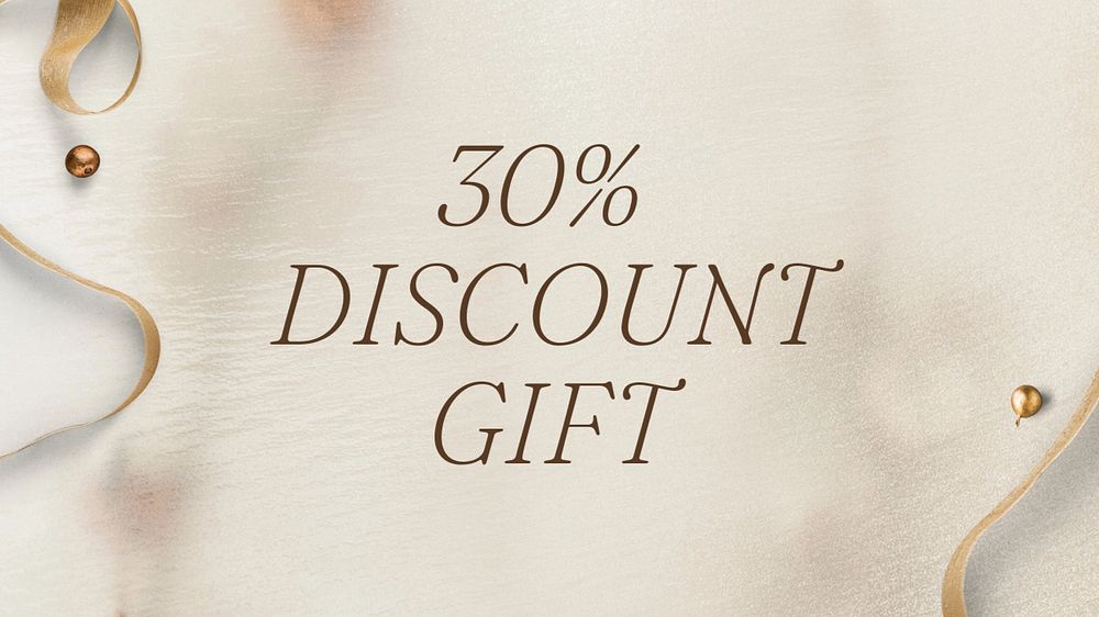 Discount Gift banner template, editable design