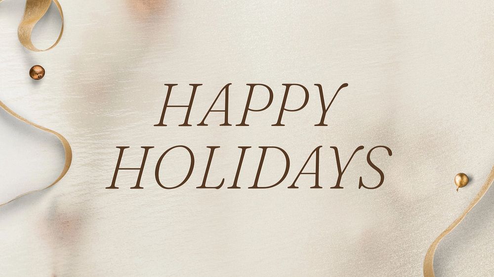 Happy holidays banner template, editable design