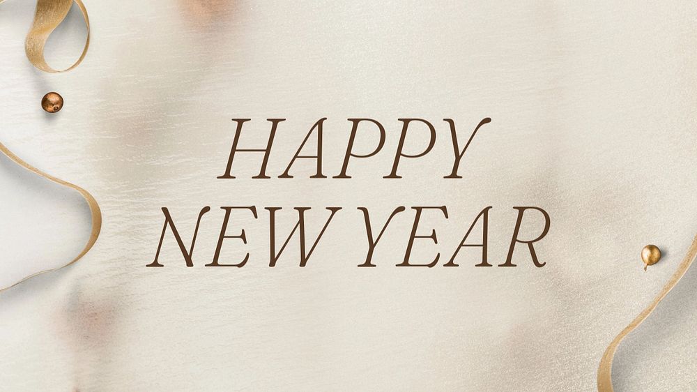 Happy New Year banner template, editable design