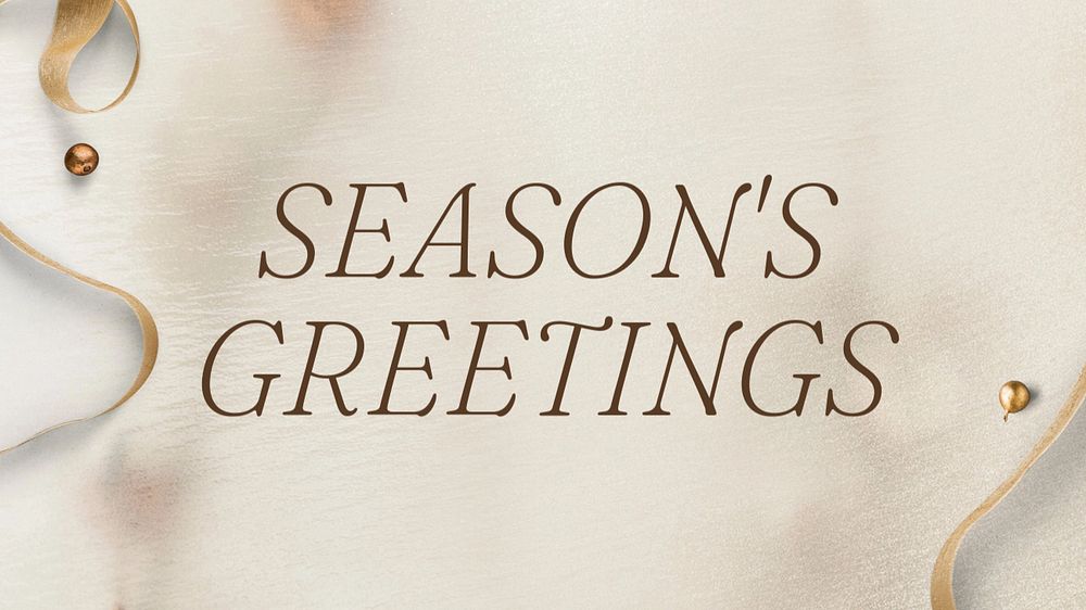 Seasons greetings banner template, editable design