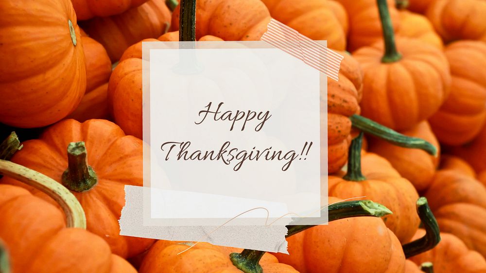 Happy thanksgiving  blog banner template, editable text