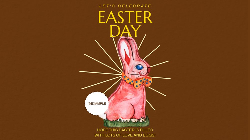 Easter Day  blog banner template, editable text