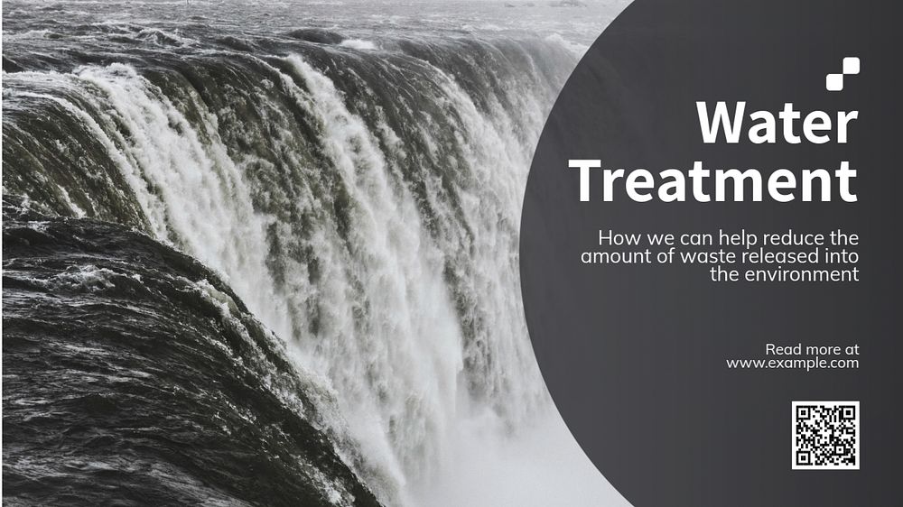 Water treatment blog banner template, editable text