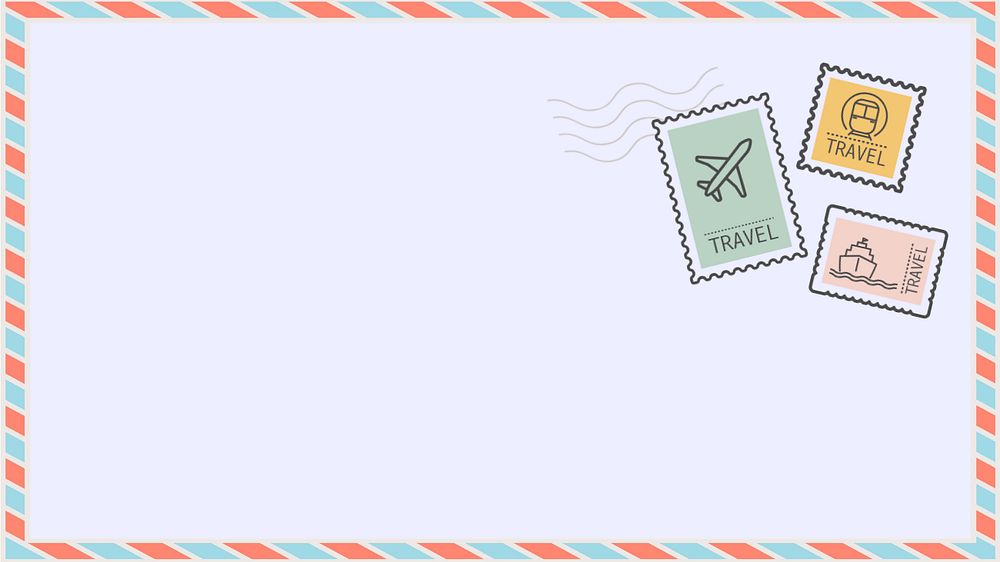 Cute postal envelop desktop wallpaper, editable design