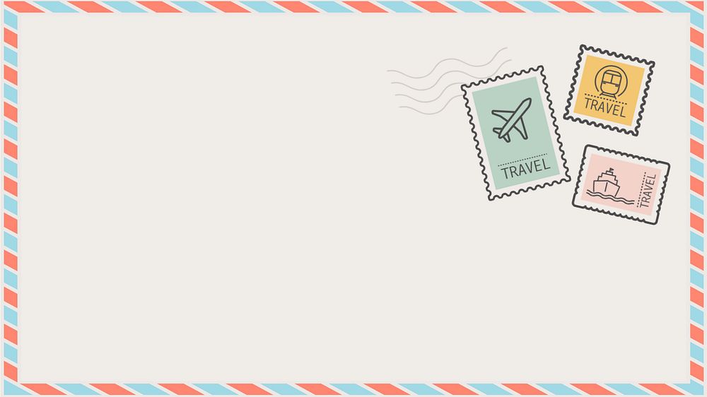 Colorful postal envelop HD wallpaper, editable design