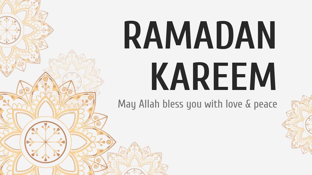 Ramadan Kareem  blog banner template, editable text