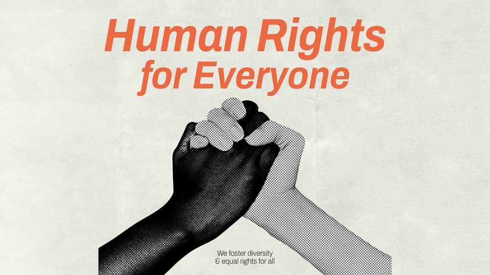 Human rights  blog banner template, editable text