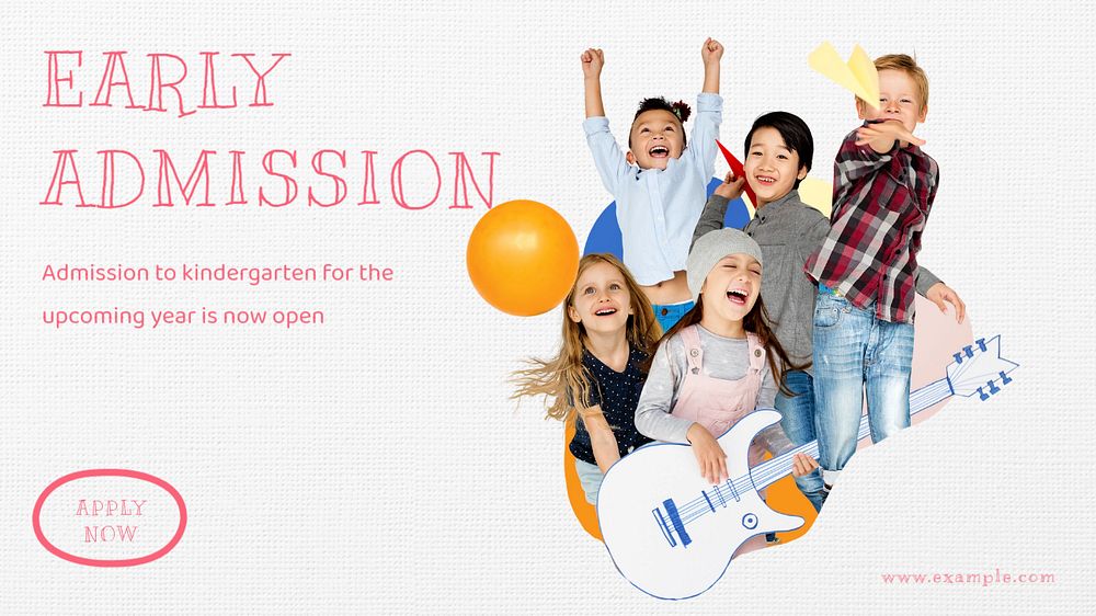 Early admission blog banner template, editable text