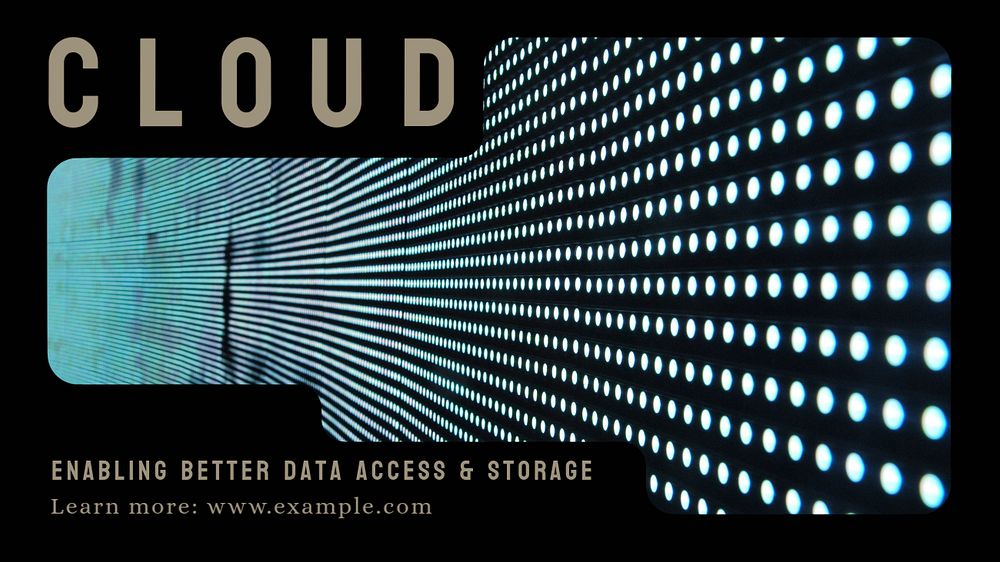 Cloud  blog banner template, editable text