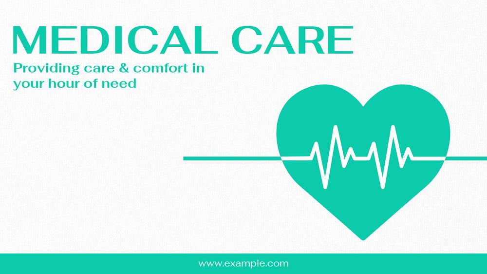 Medical care blog banner template, editable text