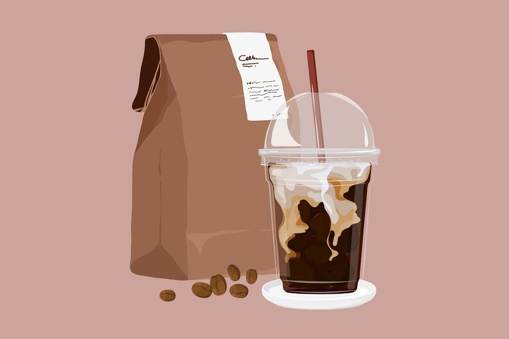 Morning coffee, editable takeaway breakfast design