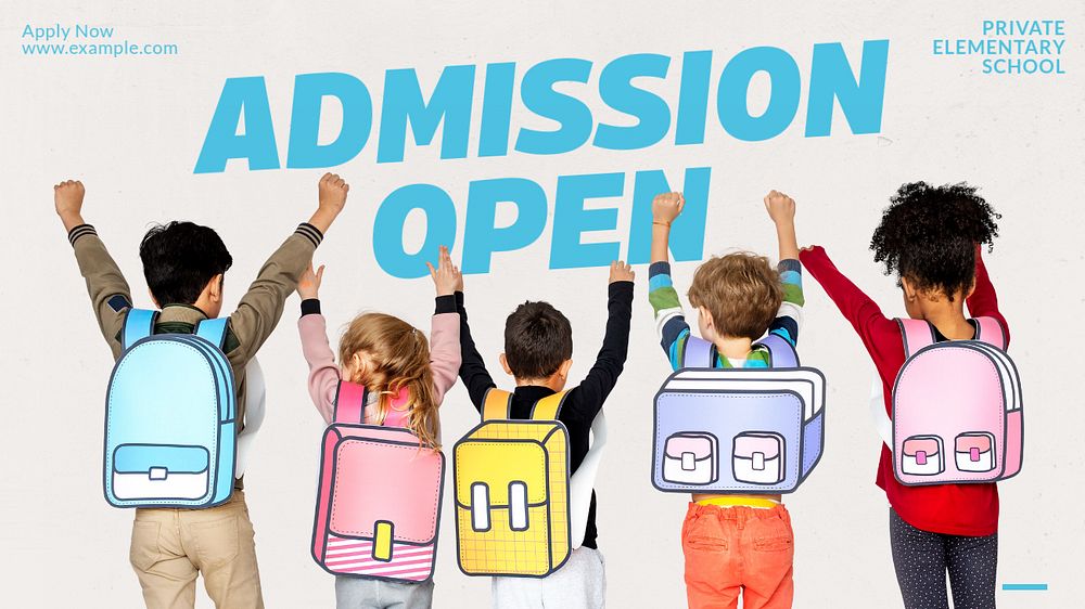 Admission open blog banner template, editable text